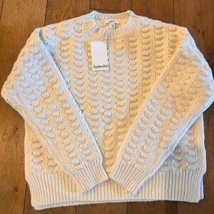 NWT Splendid Women's Textured Cream Sweater